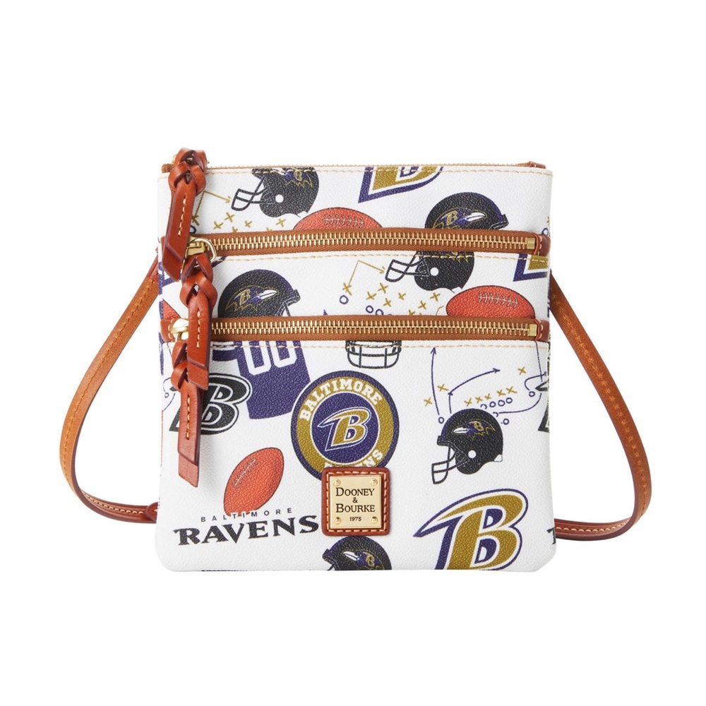 Dooney & Bourke NFL Ravens N S Triple Zip Crossbody
